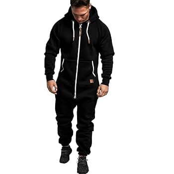 ワンピース unsually Striped Hooded All-in-One Amazon.com: Lu's Chic Men's Hooded Onesie Pajamas Waffle